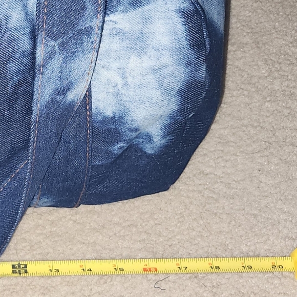 VINTAGE GUESS JEAN MANUFACTURER TIE DYE REVERSE WEAVE DUFFLE BAG 17" WIDE - Picture 5 of 16